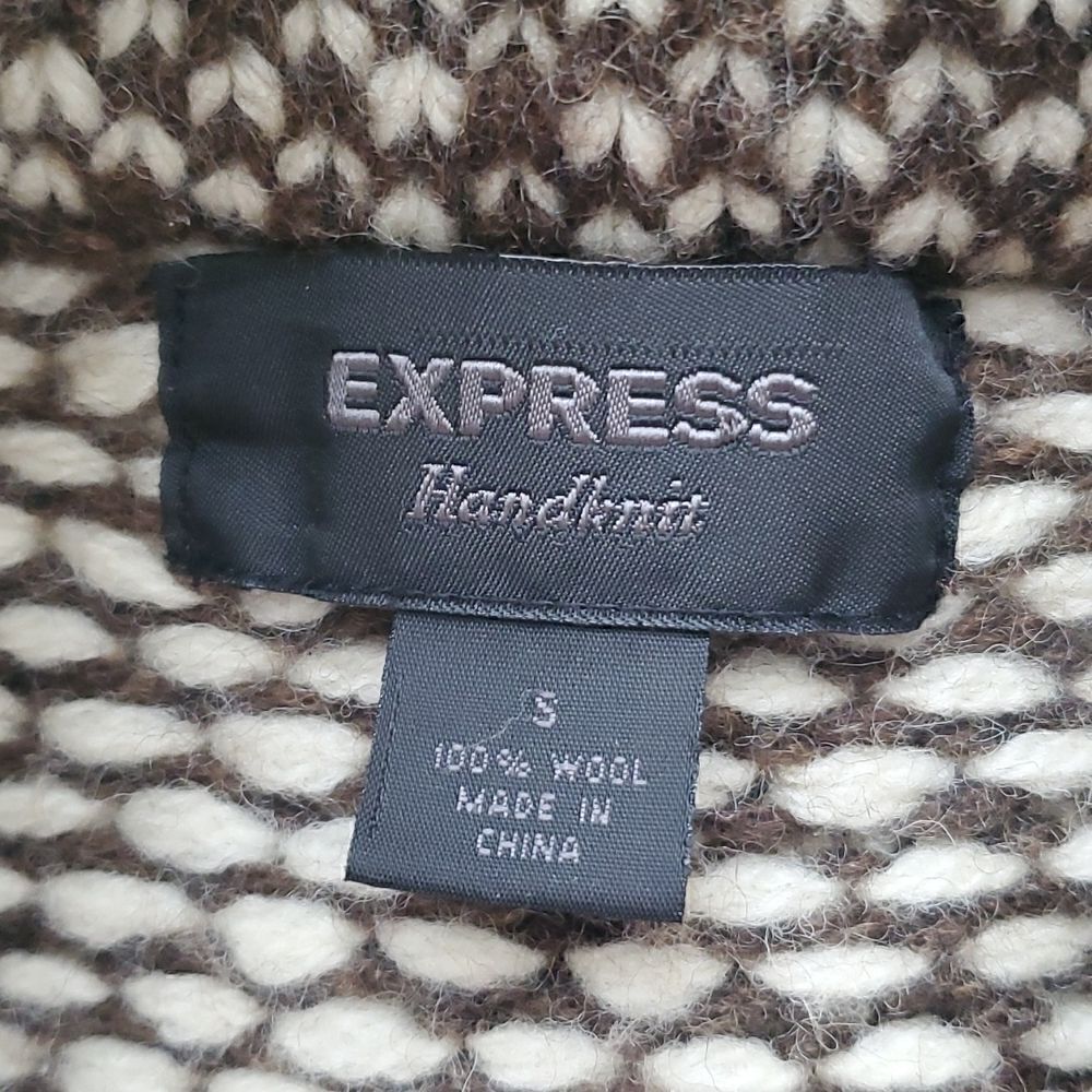 Express | Handknit Dad Sweater Cardigan - Picture 6 of 7